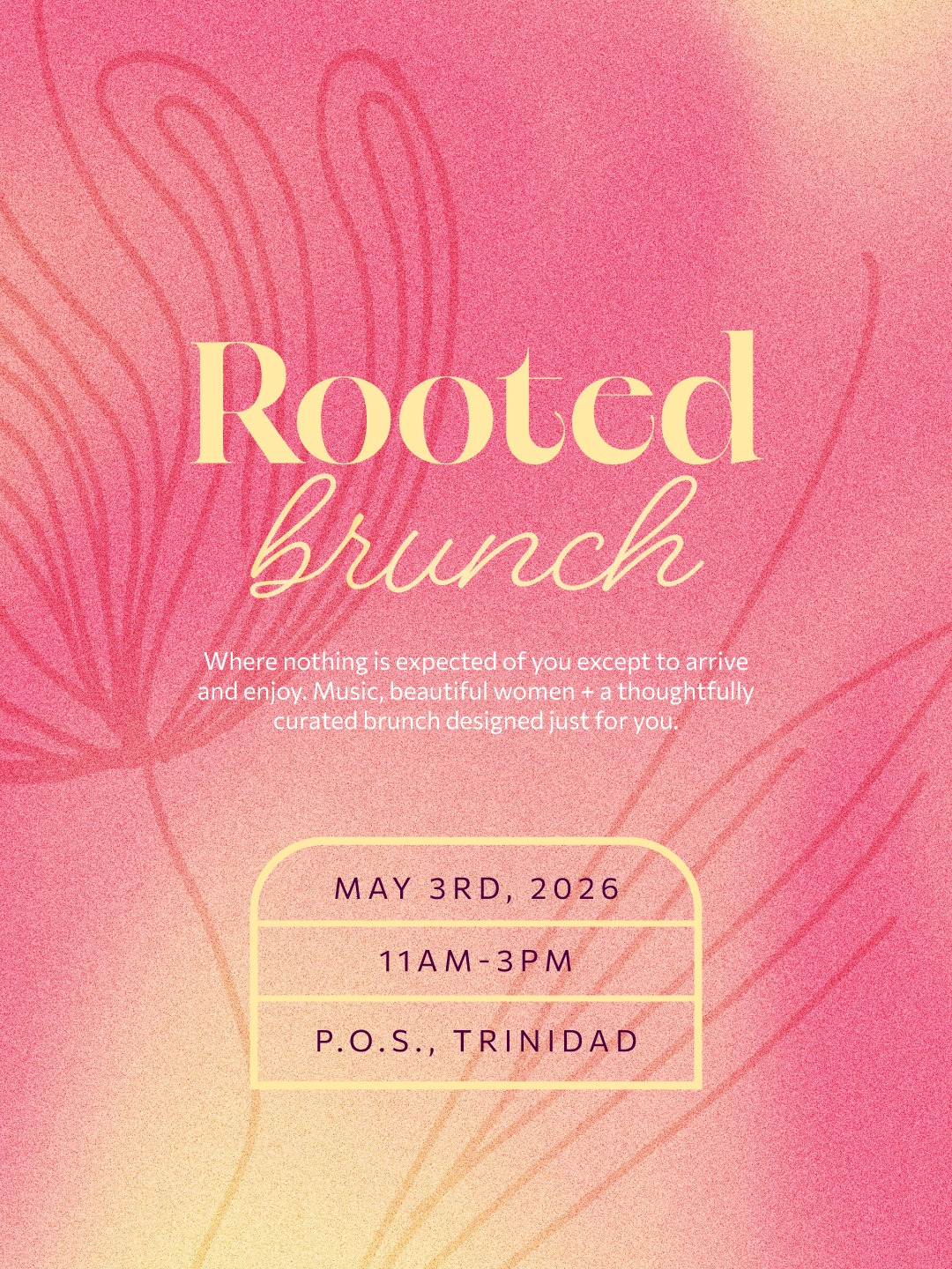 Rooted Brunch - Event details poster