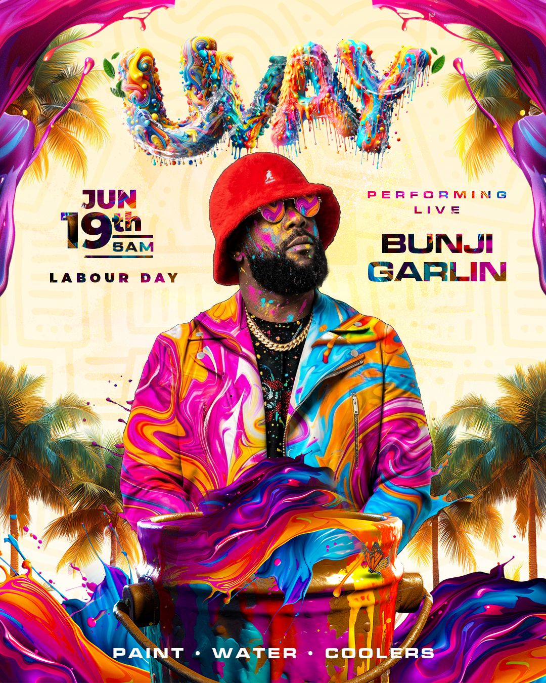 UVAY - Labour Day event featuring Bunji Garlin performing live